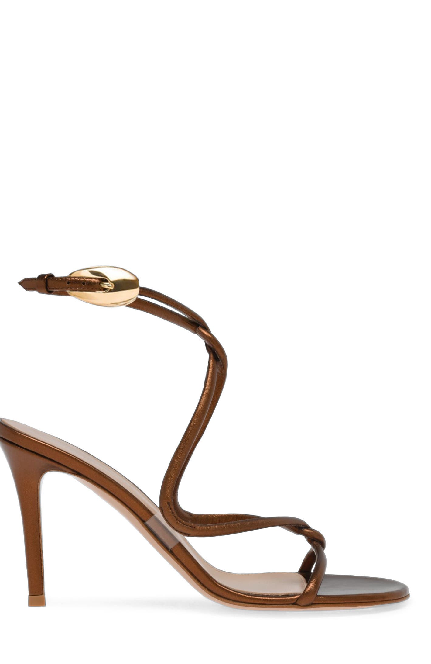 Gianvito Rossi Jungle Mamba 85 Sandals, Main, color, Metallic Brown