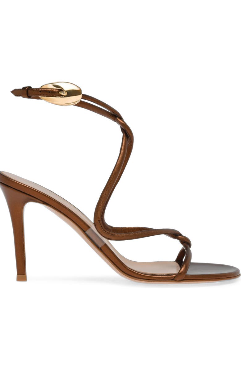 Gianvito Rossi Jungle Mamba 85 Sandals, Main, color, Metallic Brown