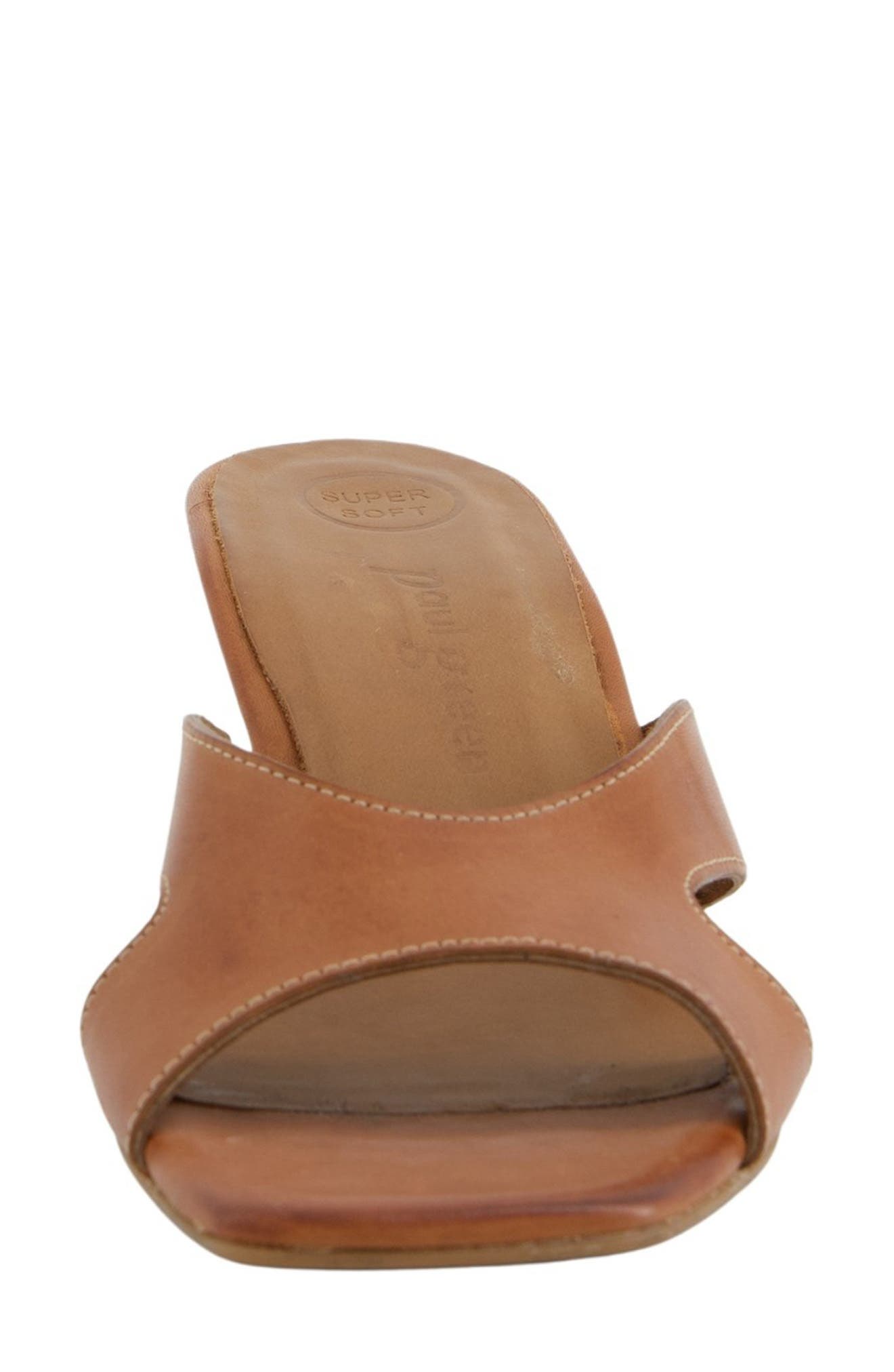 Dazzle Kitten Heel Slide Sandal, Alternate, color, COGNAC LEATHER