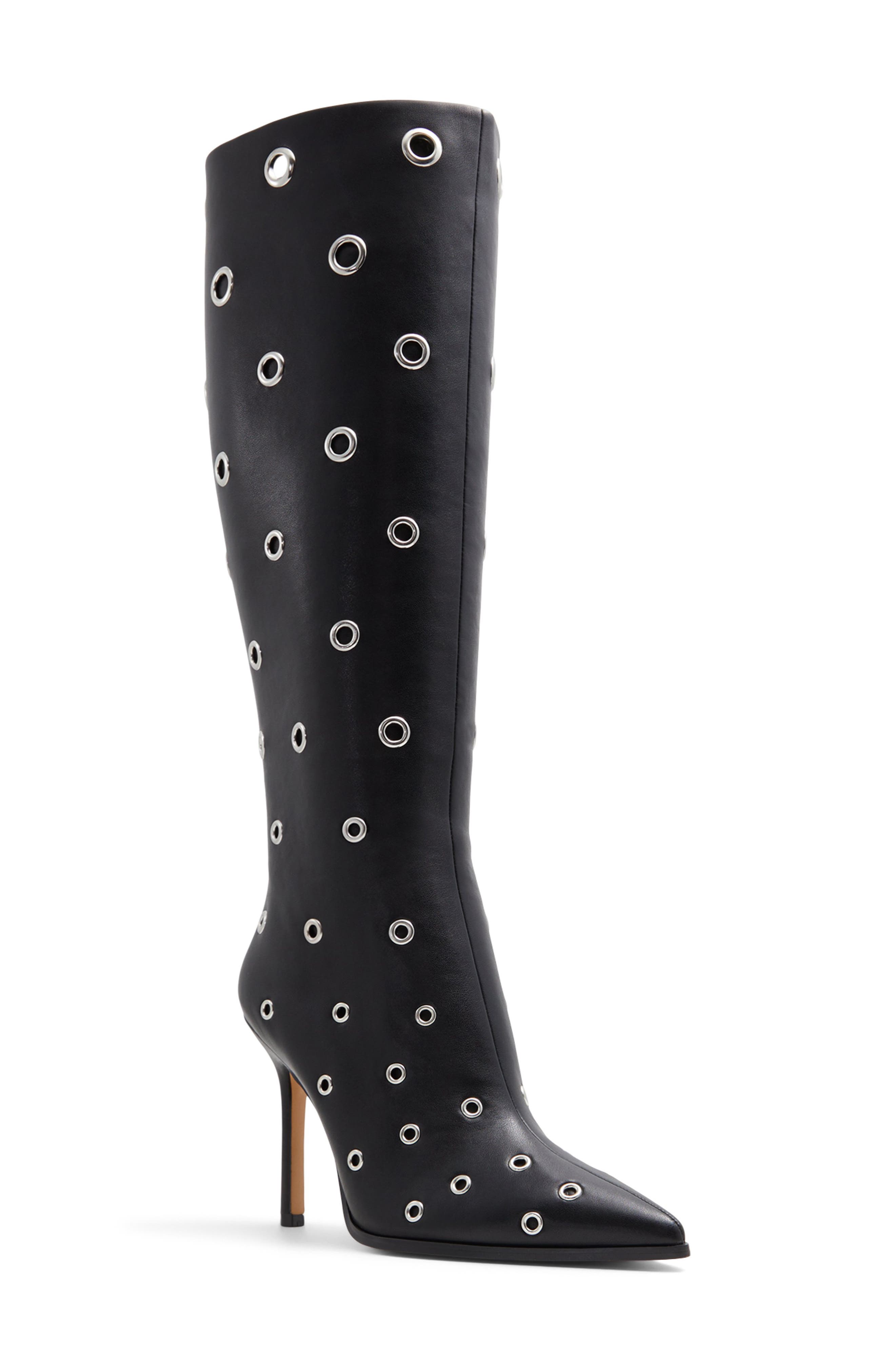 ALDO Maybellie Pointed Toe Knee High Boot, Main, color, 