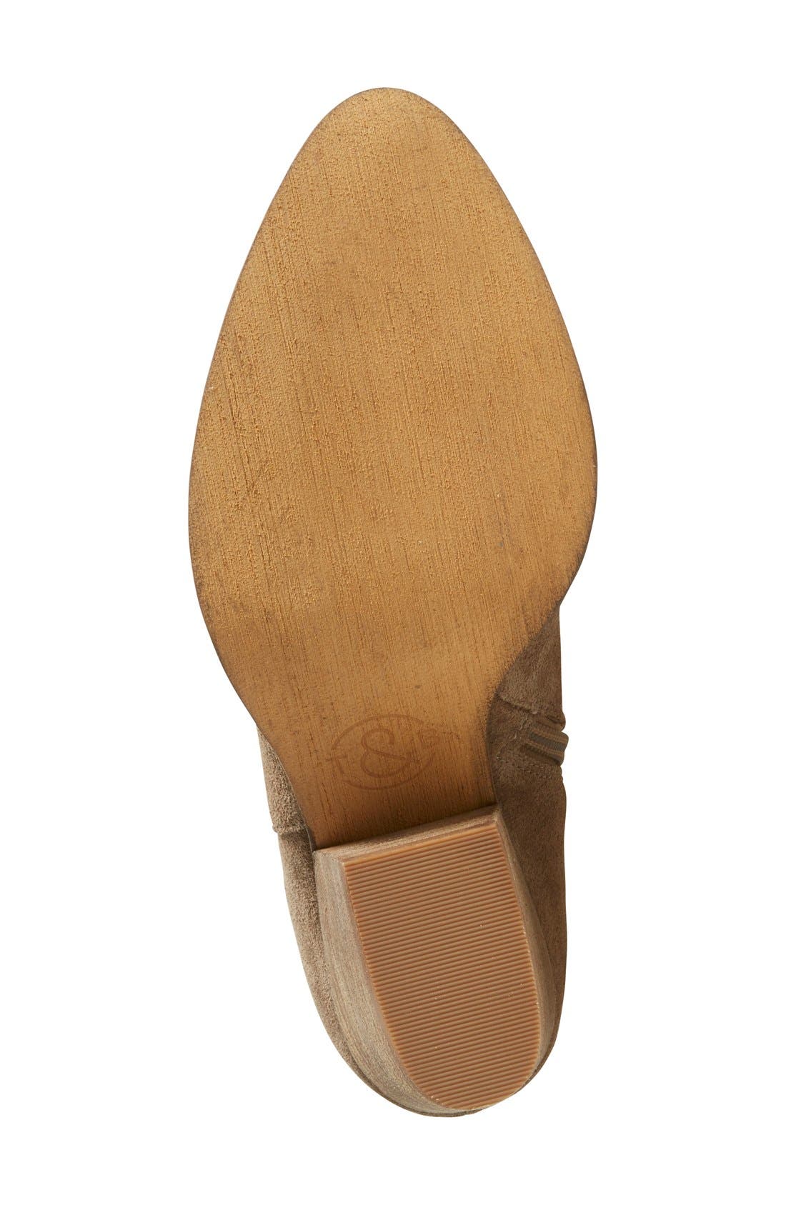 'Winsor' Block Heel Bootie, Alternate, color, SAND SUEDE