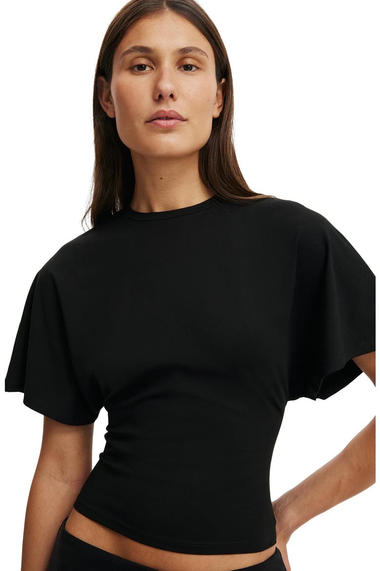 Women's Blair Batwing Short Sleeve Tee, Alternate, color, Black