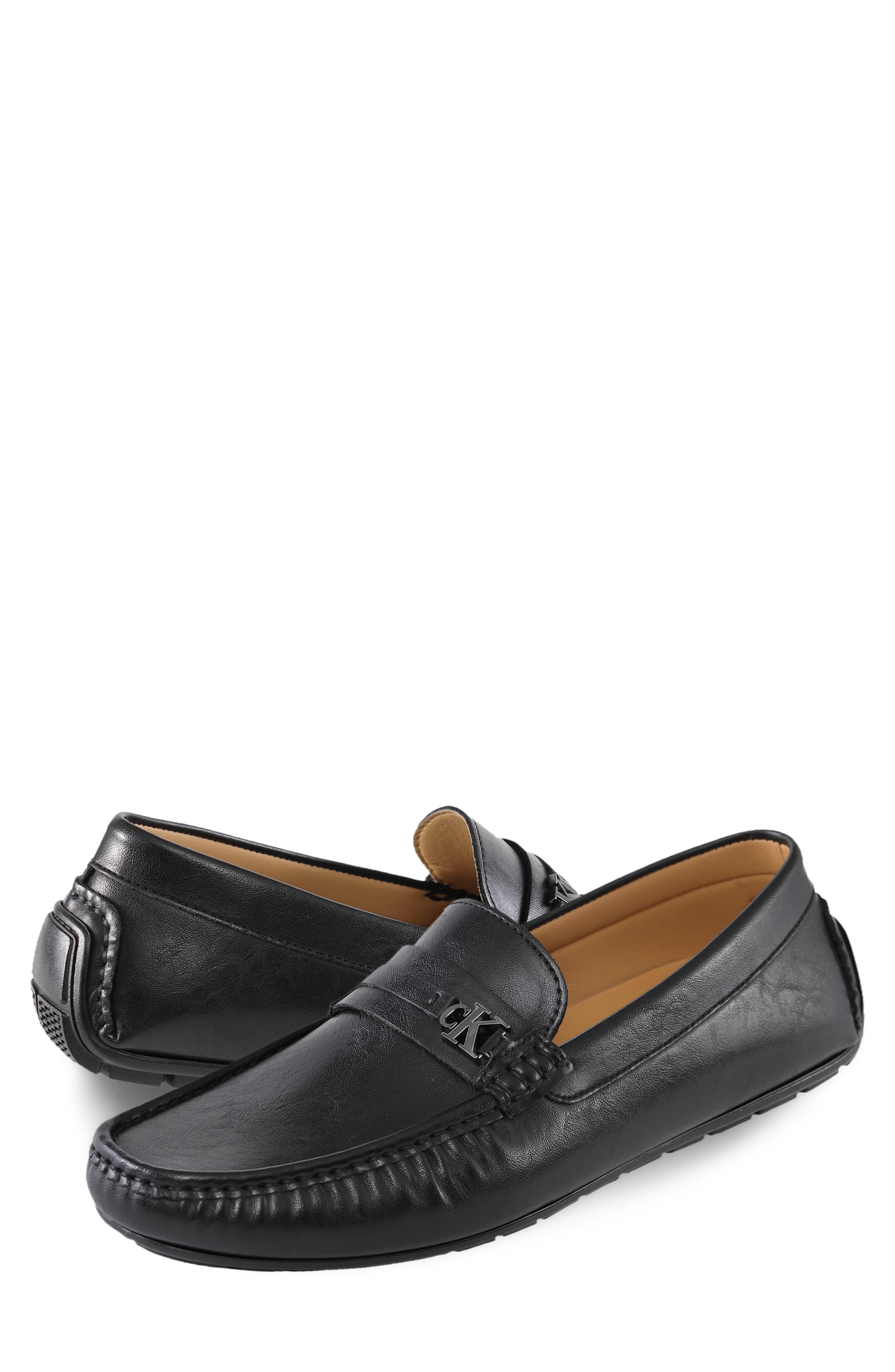 Fasek Faux Leather Driver, Alternate, color, BLACK