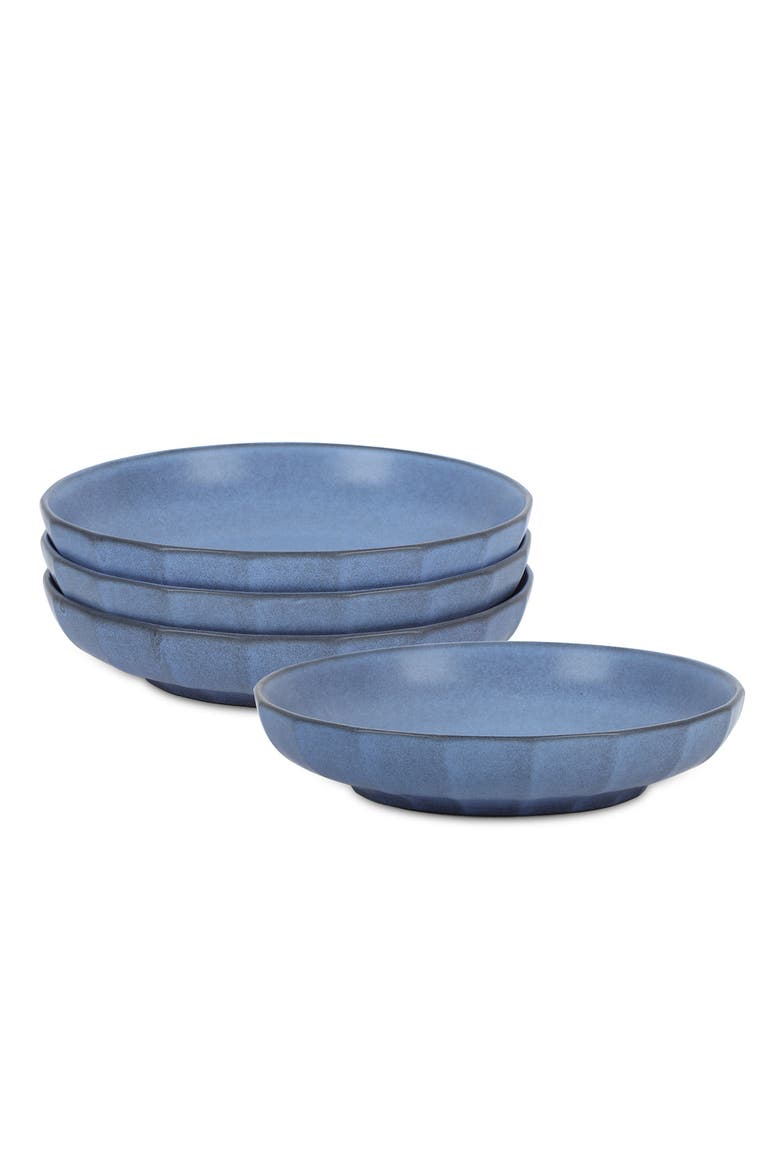 Rio Stoneware 4-Piece Pasta Bowl Set, Main, color, Blue