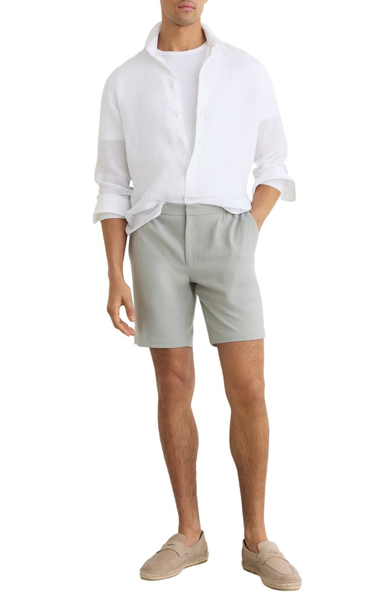 Reiss Deck Flat Front Shorts, Alternate, color, Airforce Blue