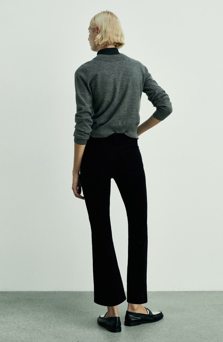 MANGO Sienna Crop Flare Corduroy Jeans, Alternate, color, 