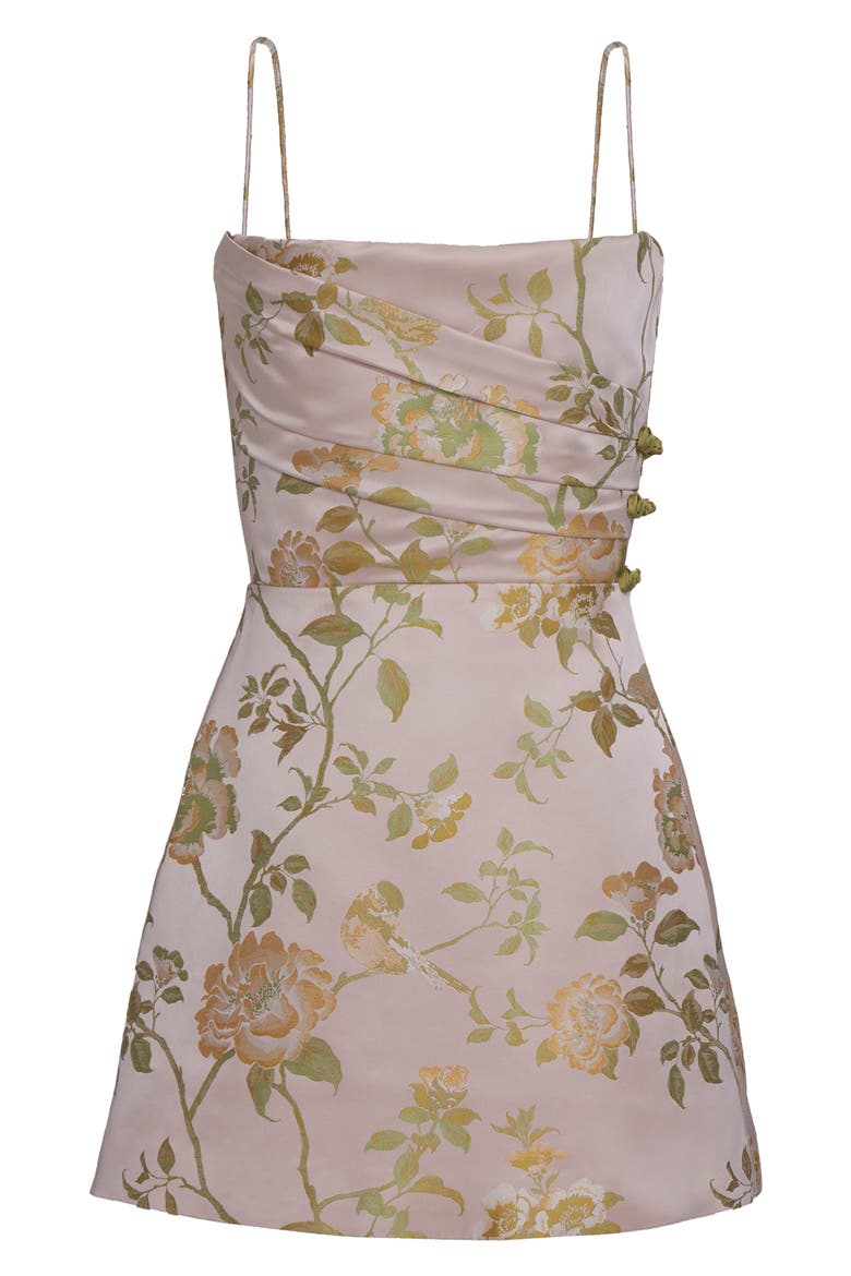 Mari Brocade Cocktail Dress, Alternate, color, PALE PINK MULTI