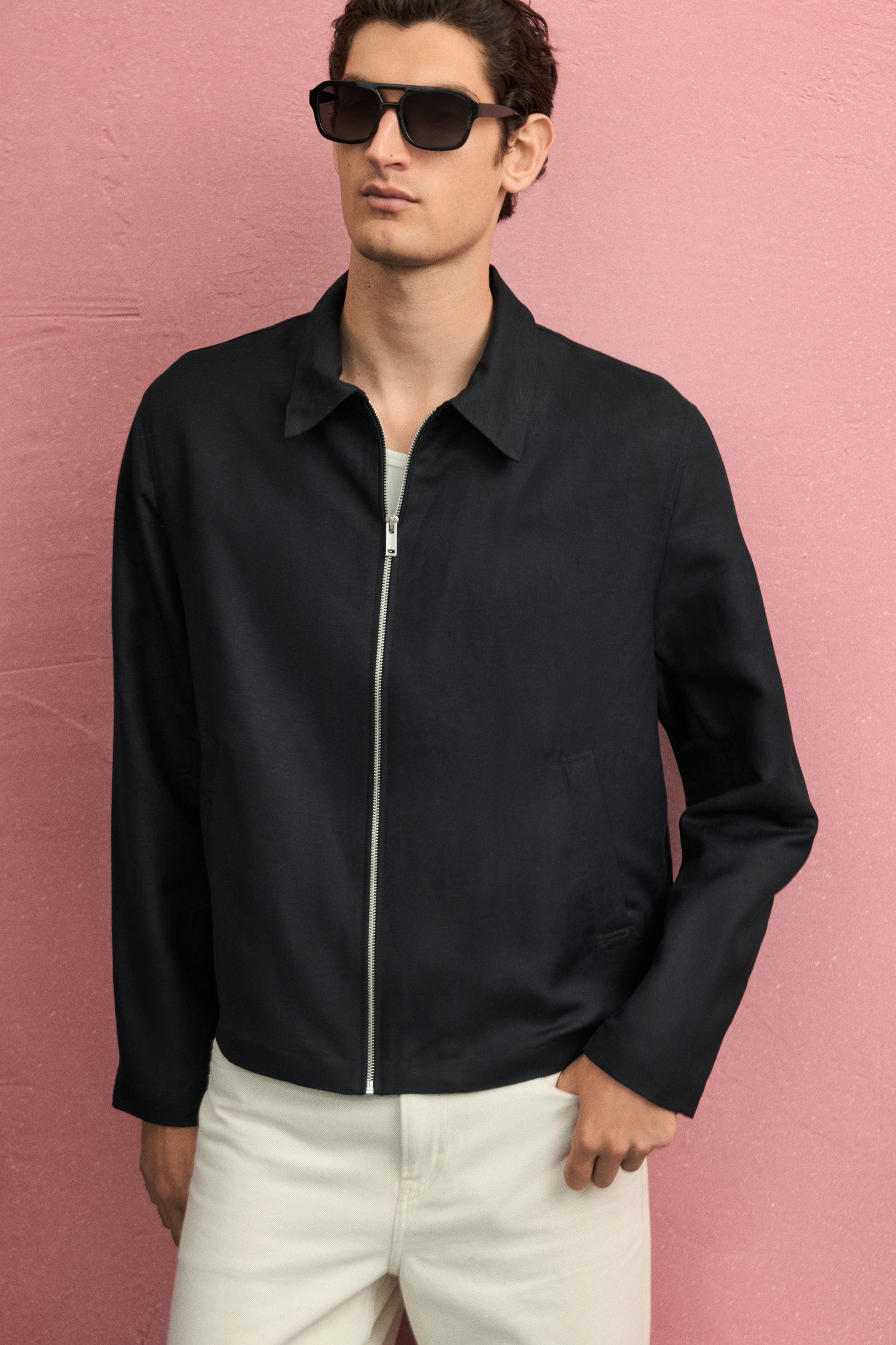 Regular Fit Linen-blend Jacket - image 4