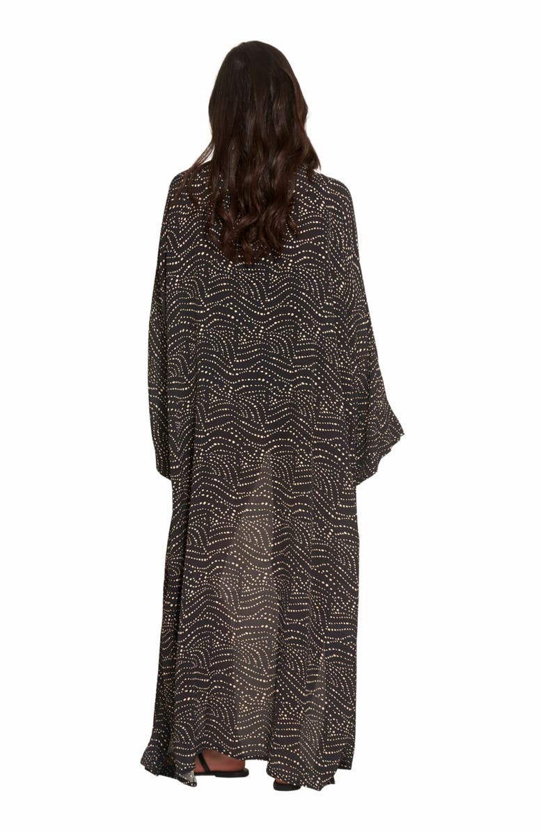 Gottex Beach Life ISSEY SWIM COVER UP KIMONO, Alternate, color, Blk/Brwn