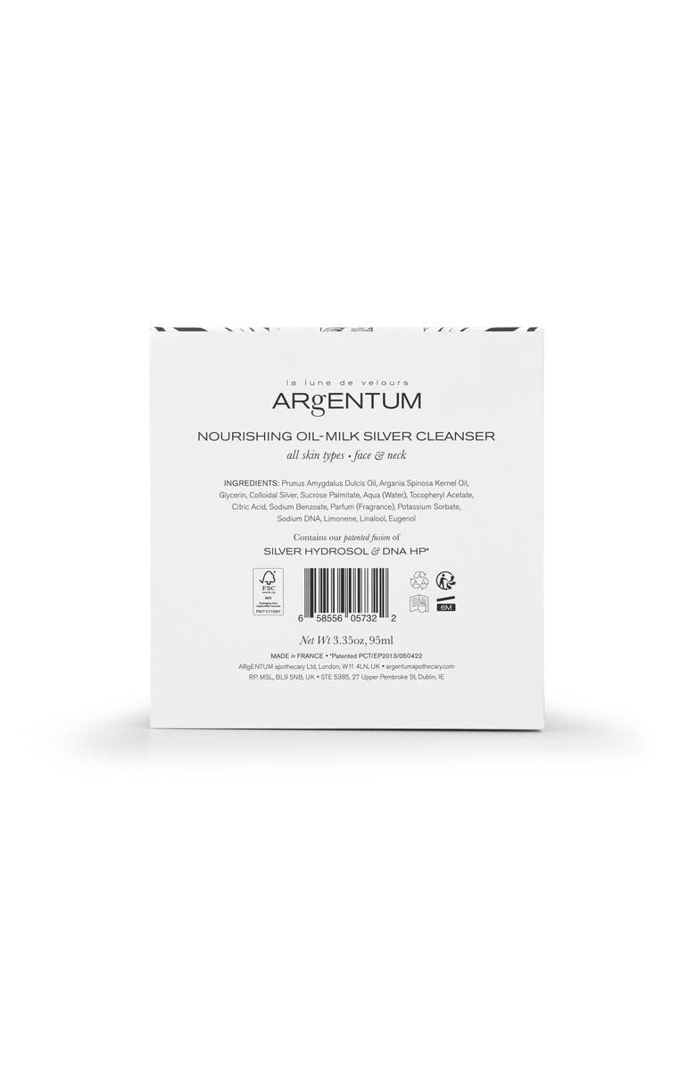 ARgENTUM La Lune De Velours Nourishing Oil Milk Silver Cleanser, Alternate, color, NO COLOR