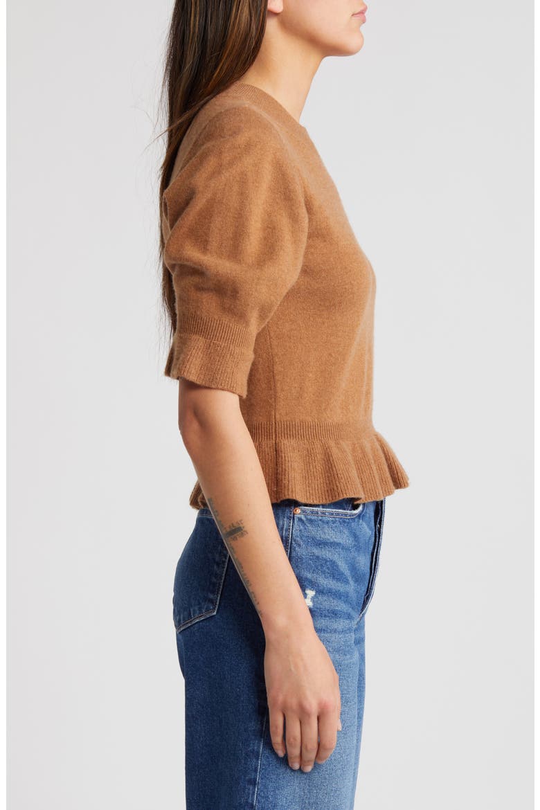 Sabelina Merino Wool Blend Sweater, Alternate, color, DARK CARAMEL