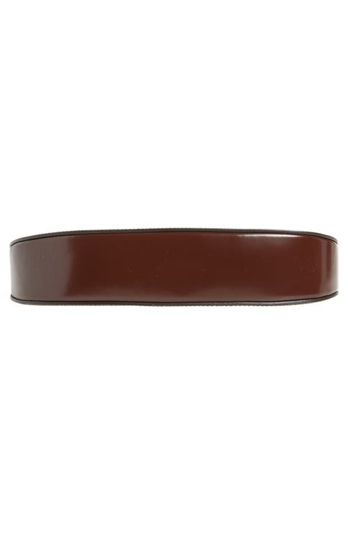 Coperni Swipe Baguette Leather Bag In Brown