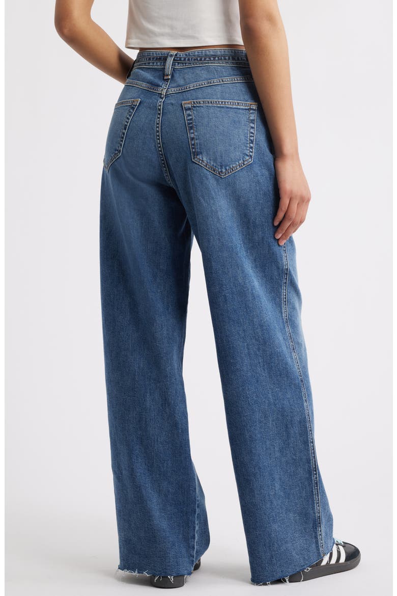 Tie-Waist High Rise Wide Leg Jeans, Alternate, color, JAMES WASH