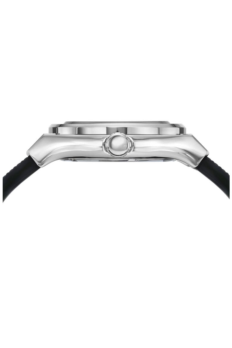 Cruz Silicone Strap Watch, 45mm, Alternate, color, BLACK