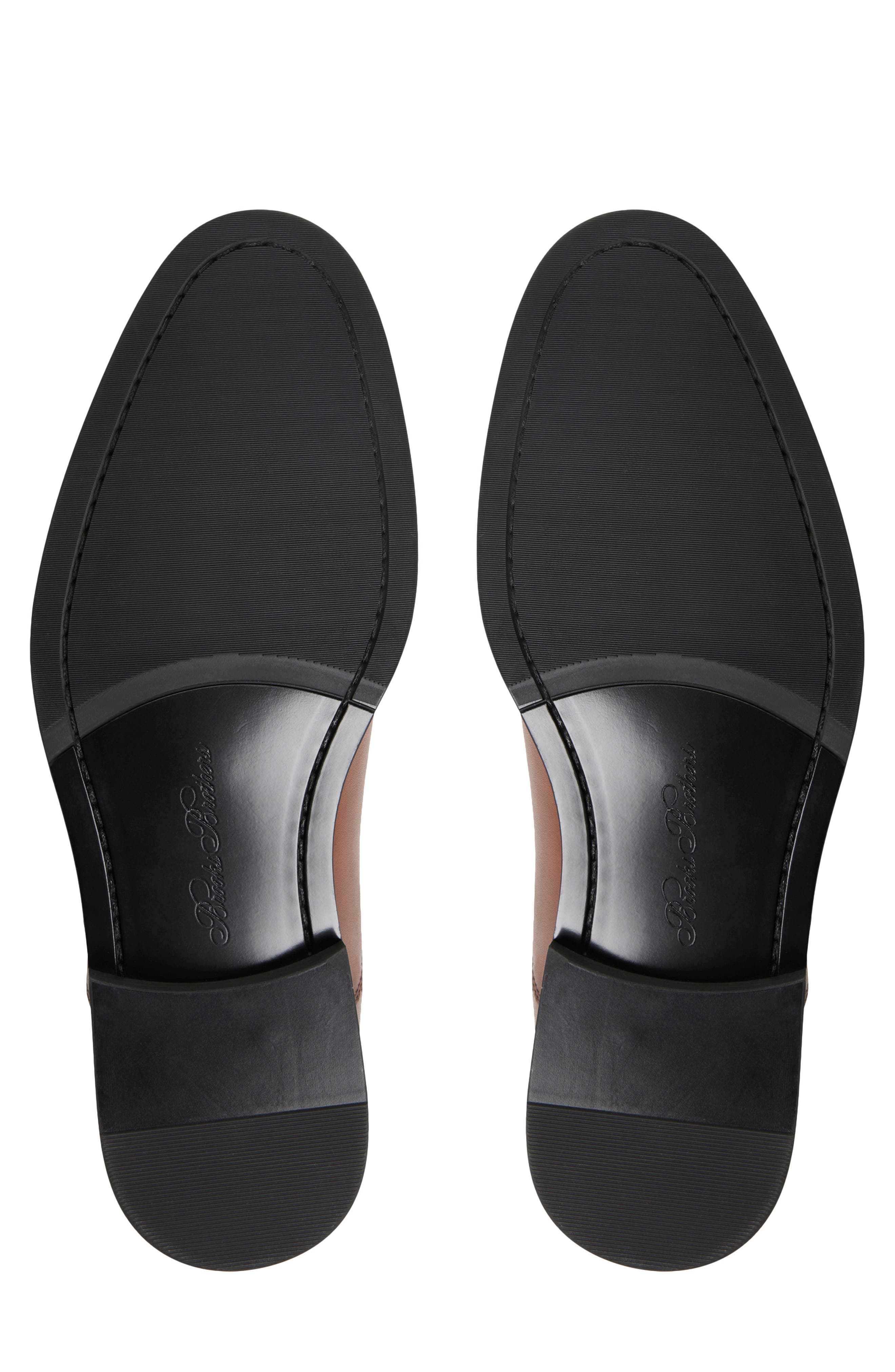 Brooks Brothers Cassel Cap Toe Oxford, Alternate, color, Cognac Leather Smooth