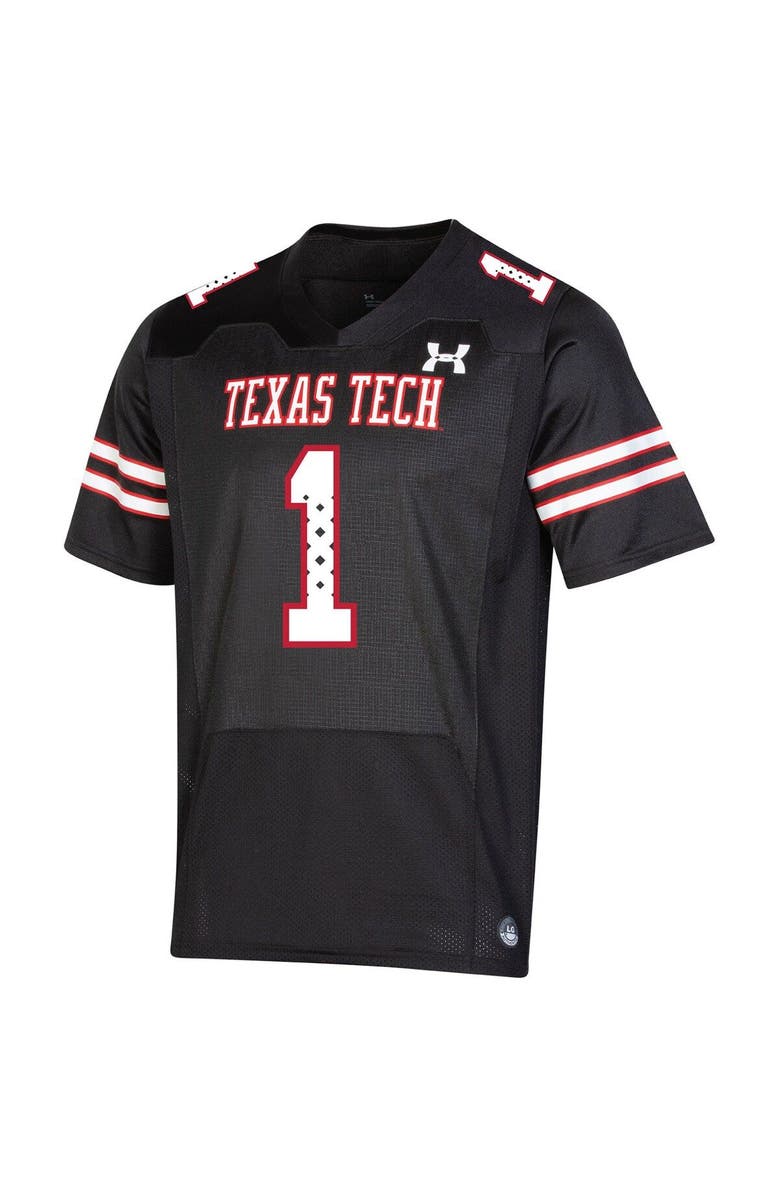 Under Armour Men's Under Armour #1 Black Texas Tech Red Raiders Throwback Special Game Jersey, Alternate, color,