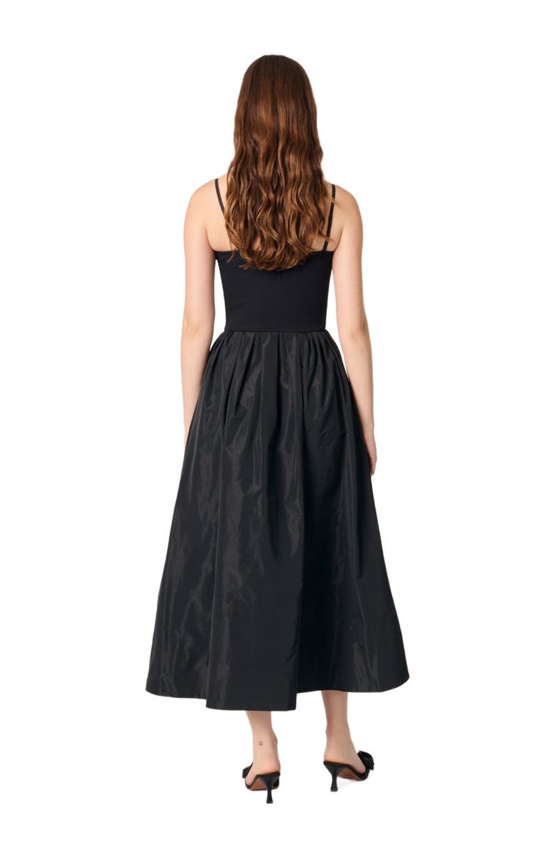 maje Strapless mesh and taffeta dress, Alternate, color, 