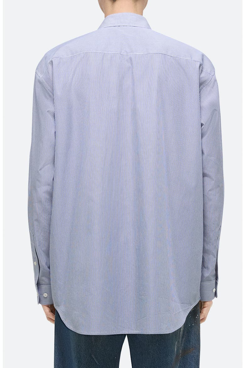 Oversize Microstripe Button-Up Shirt, Alternate, color, BLST