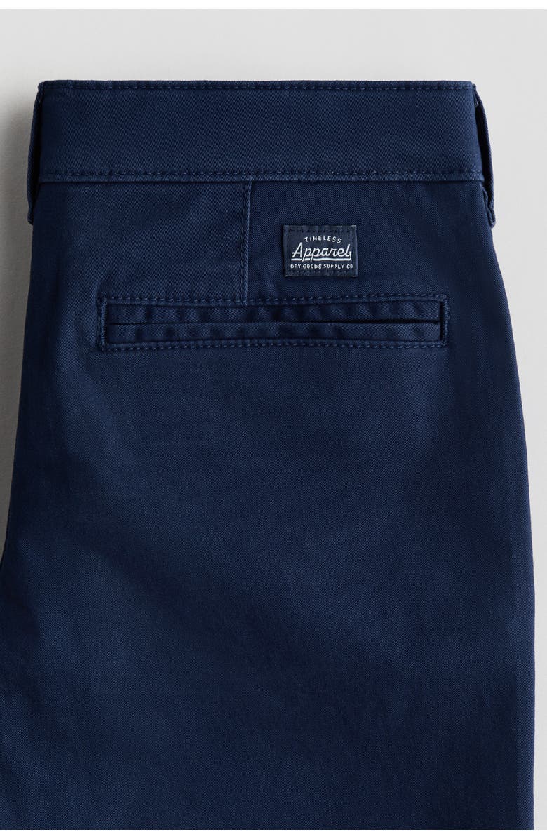 H&M Tapered Twill Chinos, Alternate, color, Navy Blue