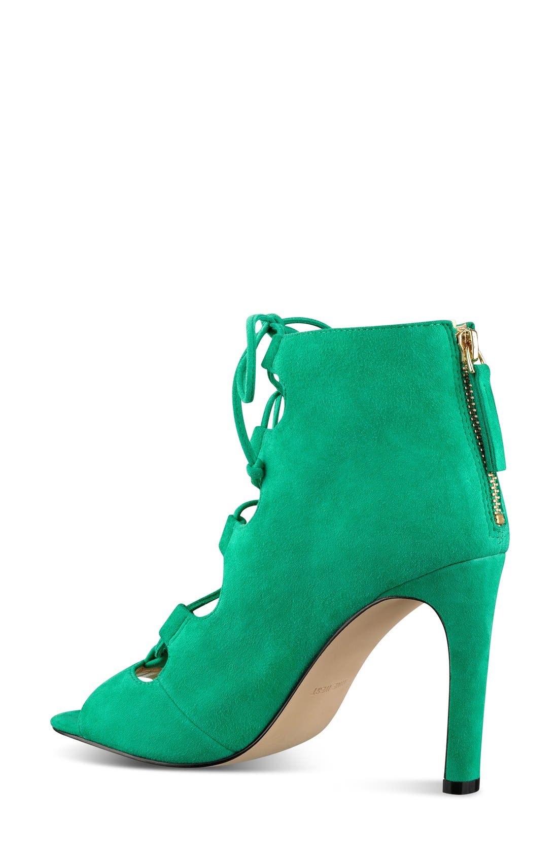 'Unforgettable' Lace-Up Sandal, Alternate, color, GREEN SUEDE