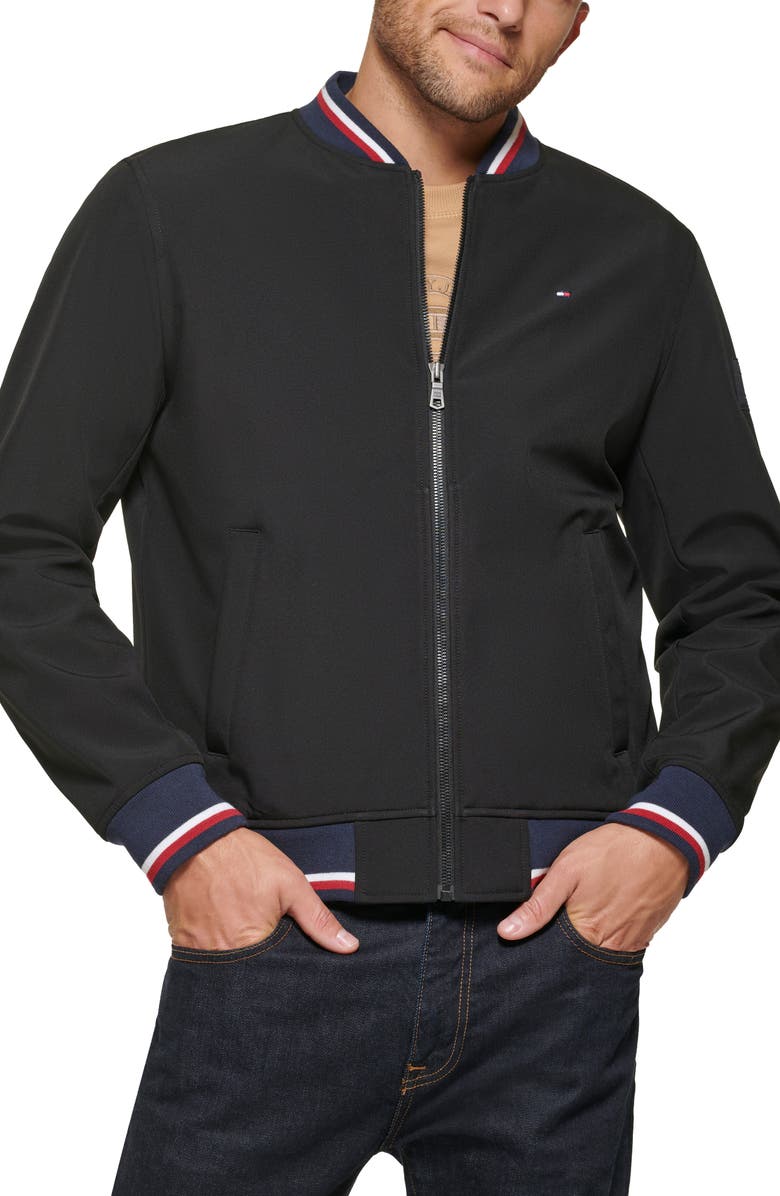 Tommy Hilfiger Soft Shell Varsity Bomber Jacket, Main, color,