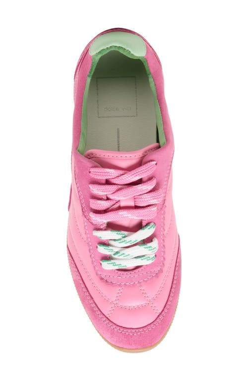Dolce Vita Laini Leopard Print Sneaker In Pink