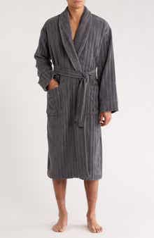 Majestic International Shawl Collar Textured Cotton Robe