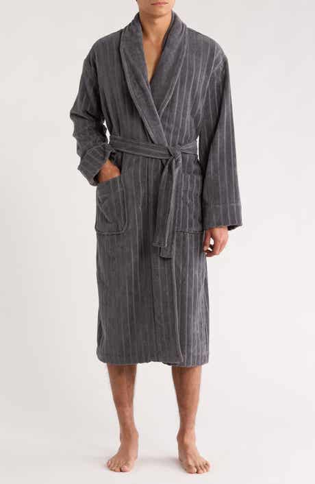 Majestic International Shawl Collar Textured Cotton Robe