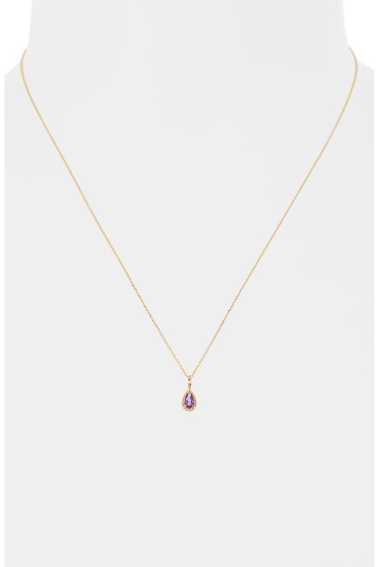 Color Stone Pendant Necklace (Nordstrom Exclusive), Alternate, color, 14KY