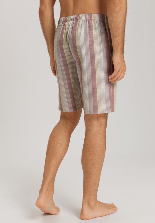 Hanro Night And Day Drawstring Cotton And Linen Shorts In Multi