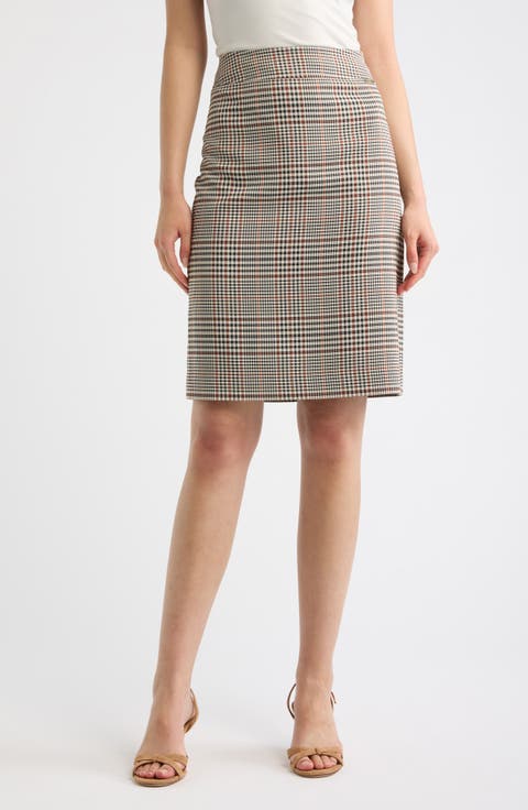 Plaid Pencil Skirt