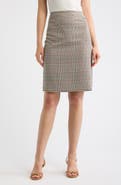 Tahari ASL Plaid Pencil Skirt