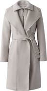 Mackage Norita Belted Double Face Wool Coat with Wool Blend Bib