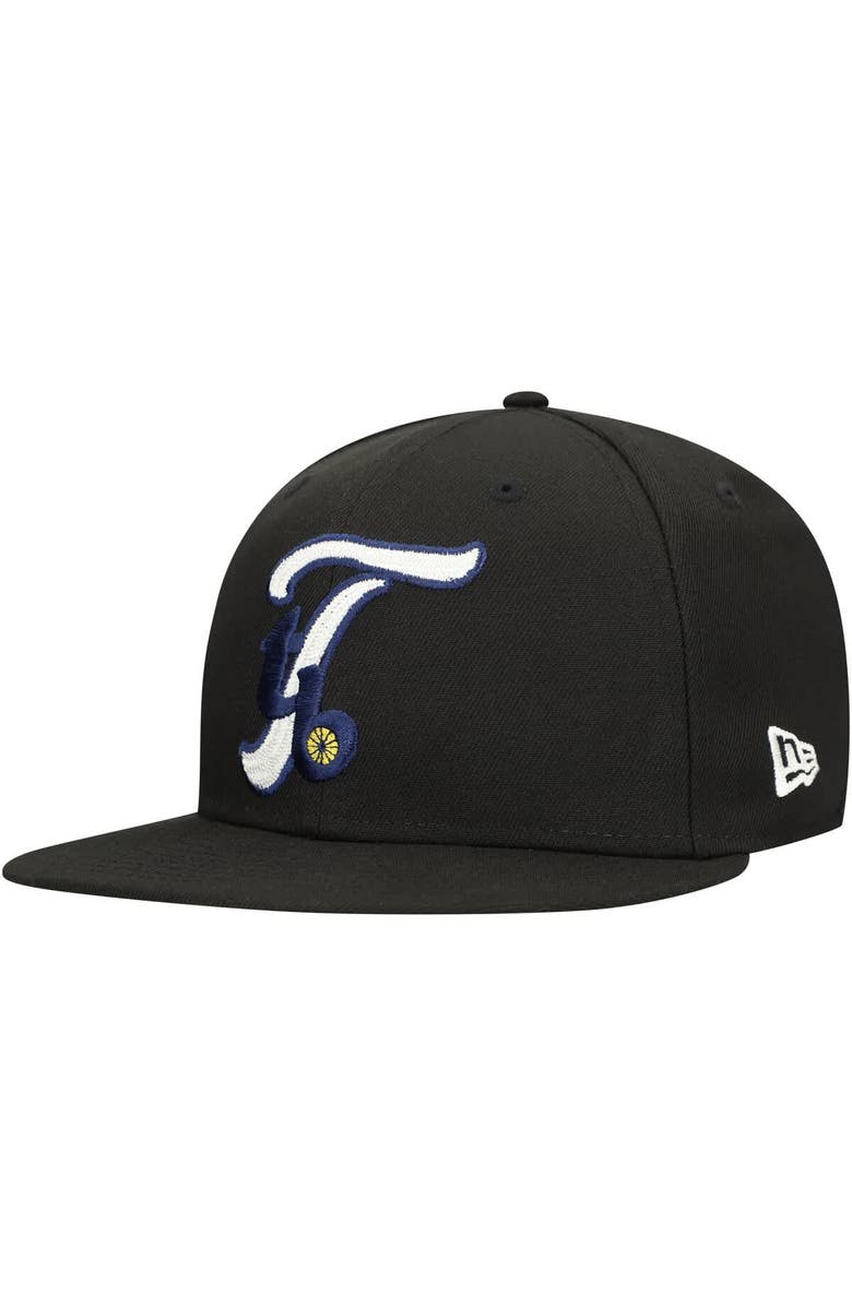New Era Men's New Era Black Tampa Bay Rays Duo Logo 2.0 59FIFTY Fitted Hat, Alternate, color, Black