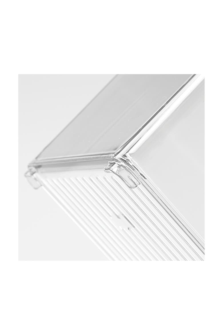 Stackable Fridge Bin - Kitchen Storage Bin for Pantry, Cabinets, or Fridge, Set of 2, Clear, Alternate, color, Clear