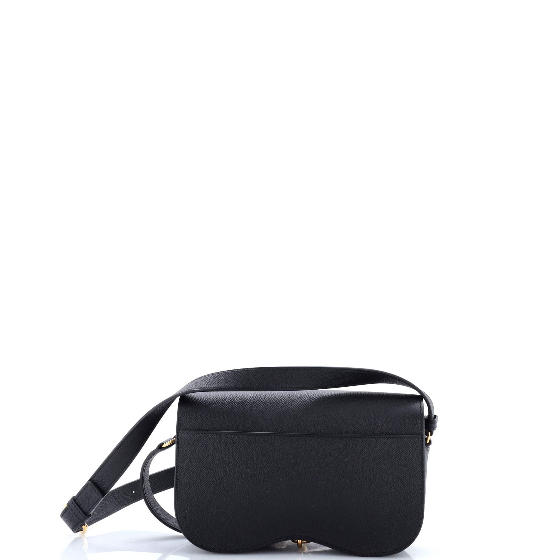 Pre-Owned Hermes Della Cavalleria Elan Shoulder Bag Epsom, Alternate, color, Noir