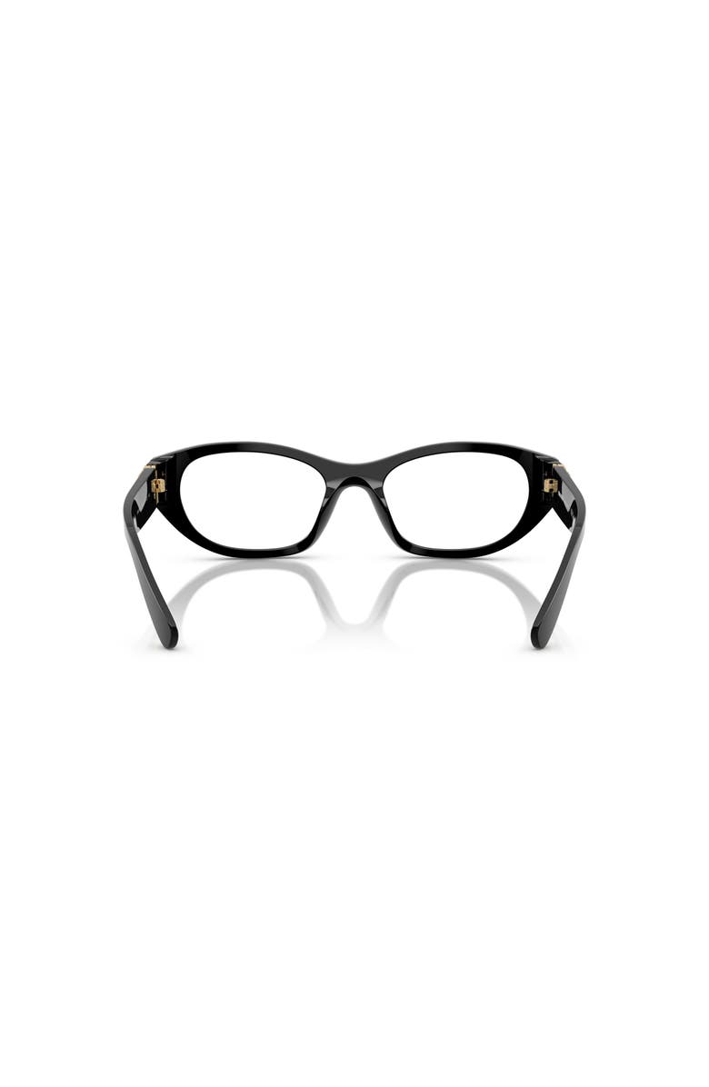 Miu Miu 53mm Irregular optical glasses, Alternate, color, Black