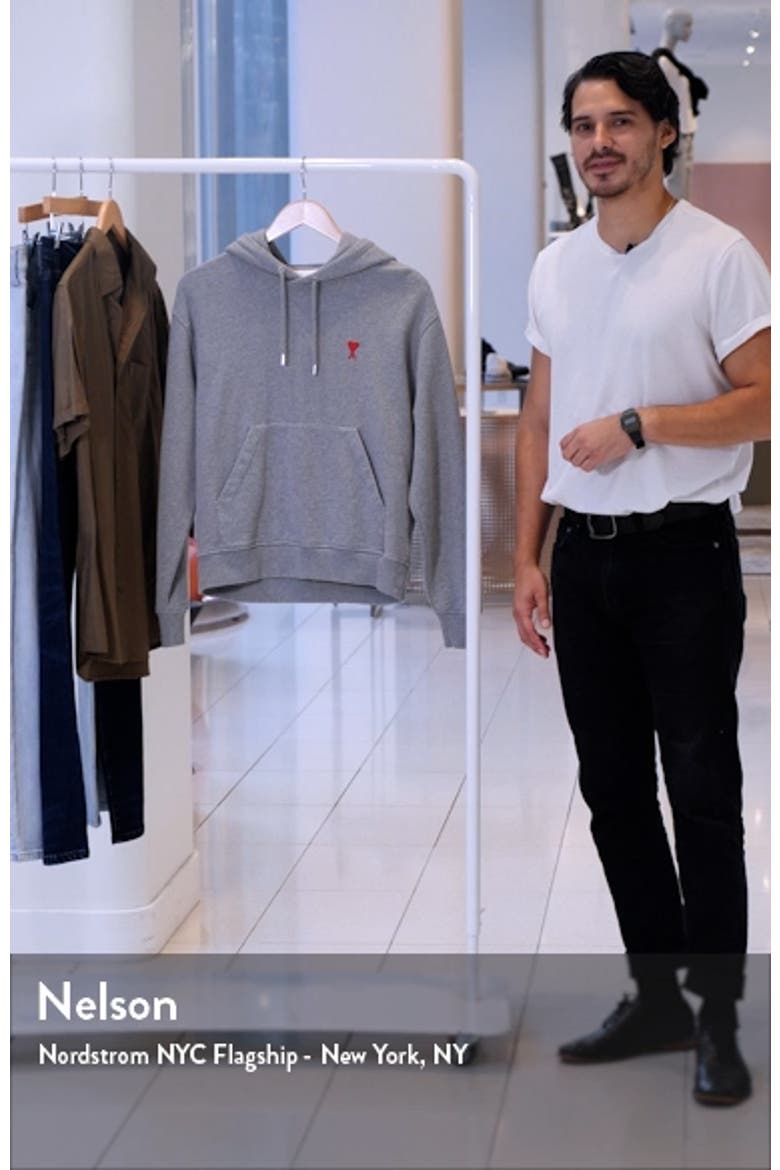 AMI Alexandre Mattiussi Ami De Coeur Oversize Organic Cotton Hoodie video