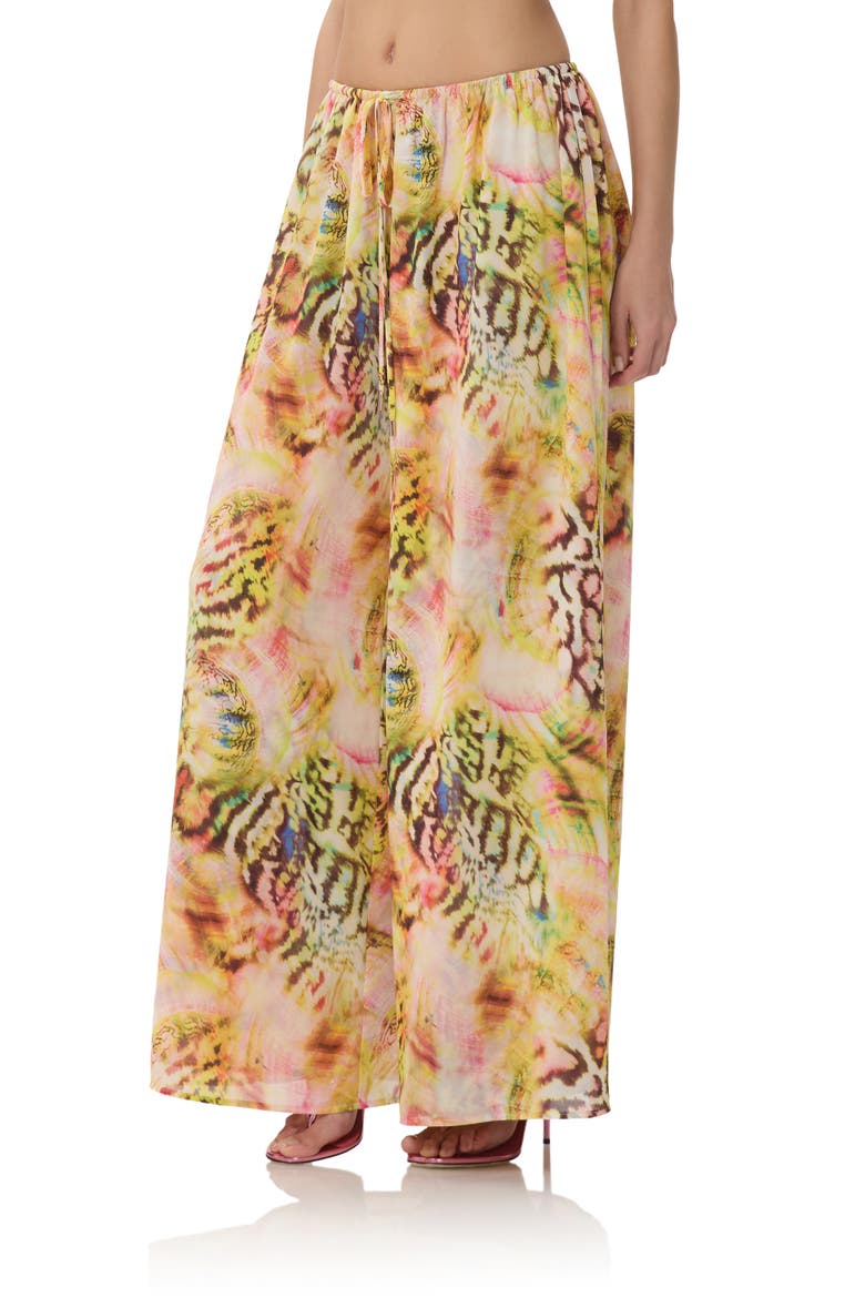 Ivan Printed Wide Leg Drawstring Pants, Alternate, color, PINK SHELL SWIRL