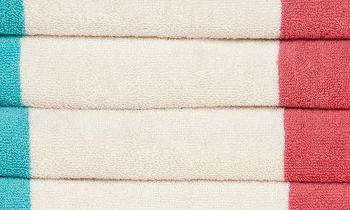 Nordstrom Rack Wide Stripe 4-piece Beach Towel Set In Pink Dune