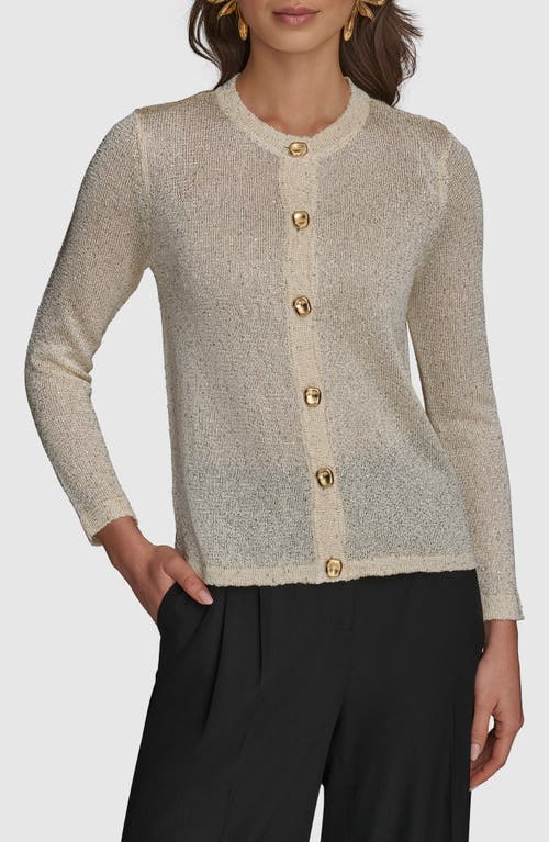 Shop Donna Karan New York Sequin Knit Cardigan