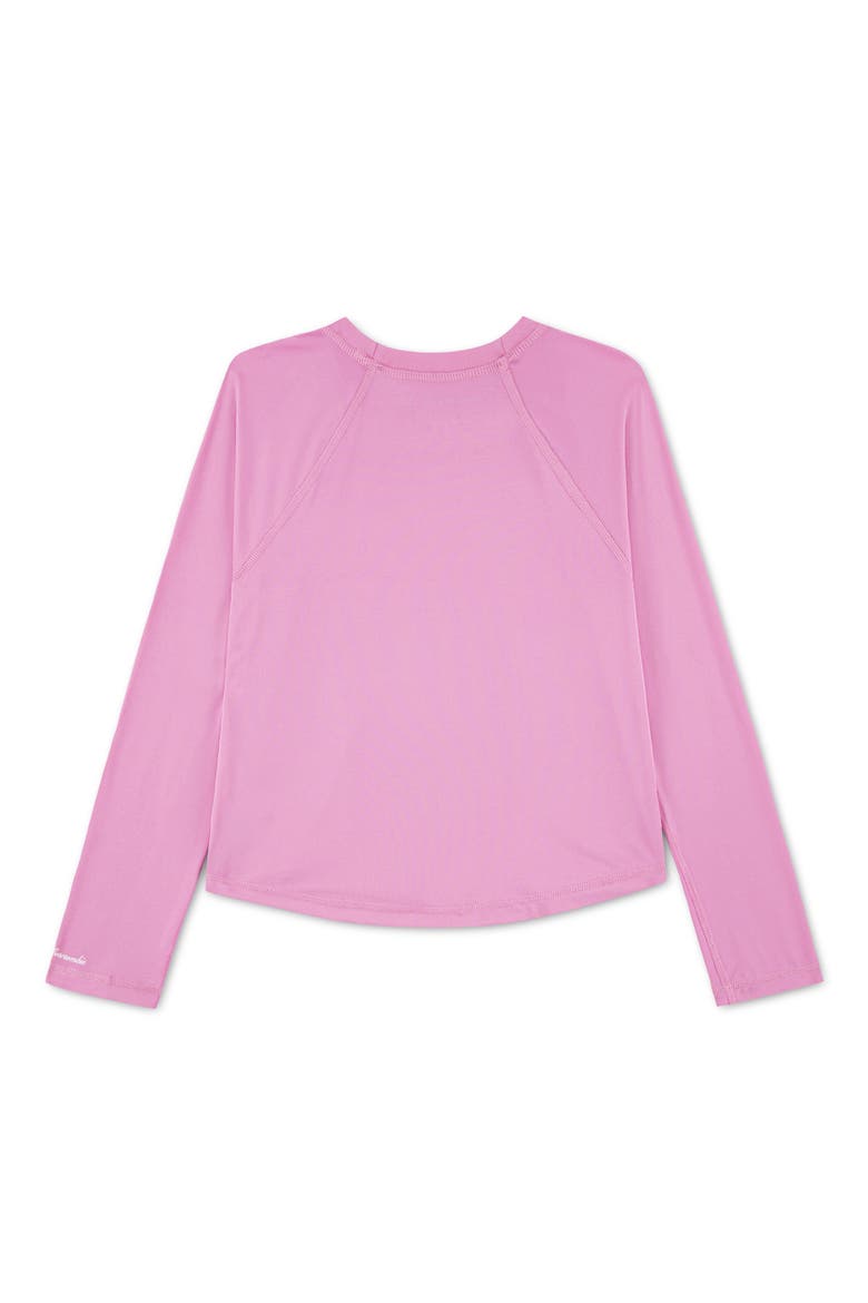 Kids' Graphic Print Long Sleeve Rashguard, Alternate, color, FUCHSIA PINK