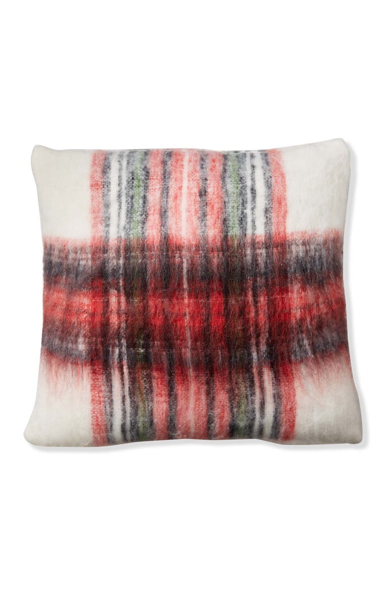 Red Multi Tartan Check Throw Pillow Perfect for Christmas Decor, Main, color, Red