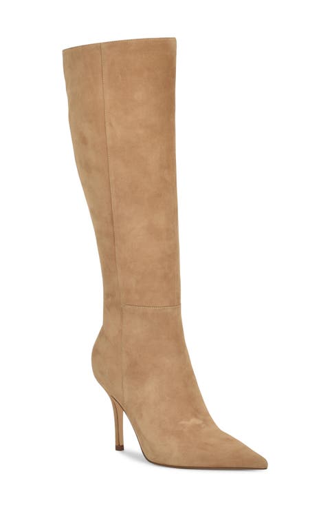 Gerty Pointed Toe Knee High Boot (Women)