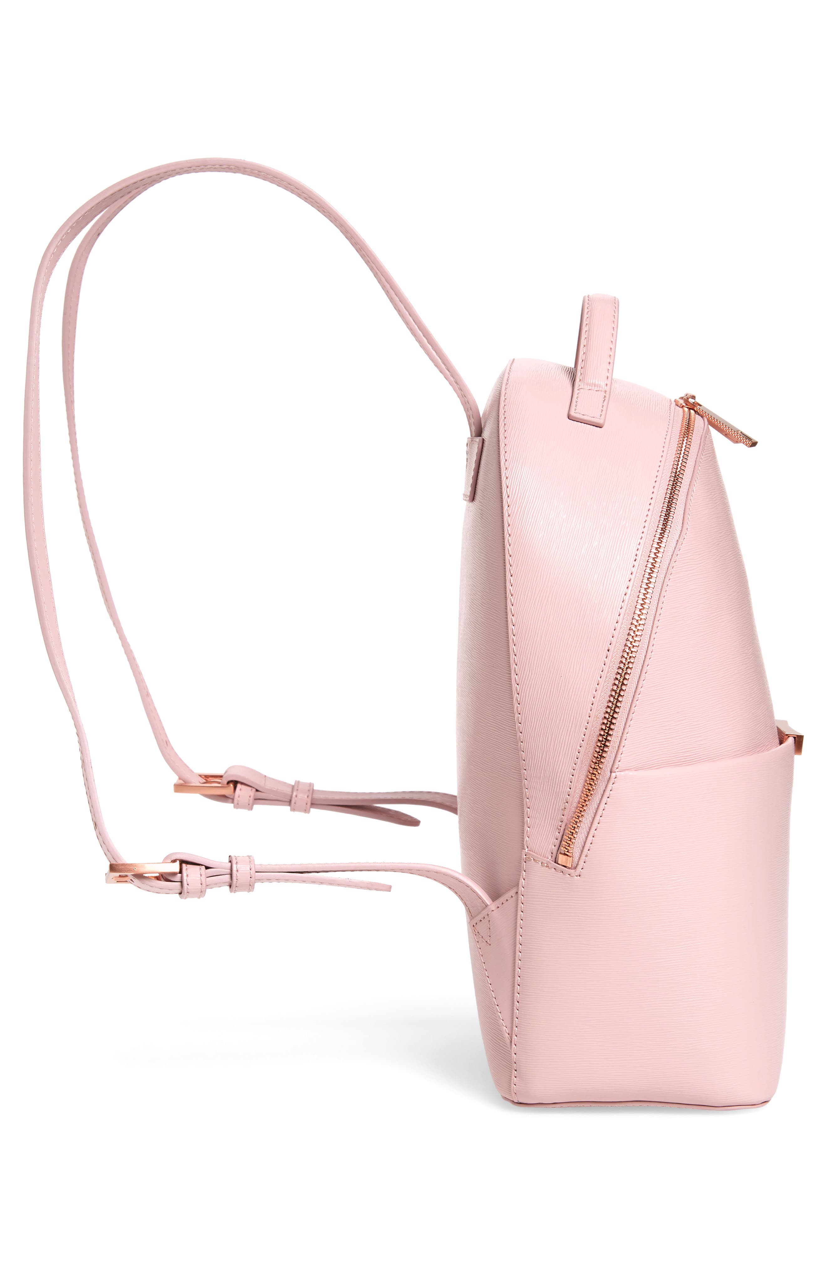 Ted Baker London Jenyy Faceted Bow Leather Backpack, Alternate, color, 