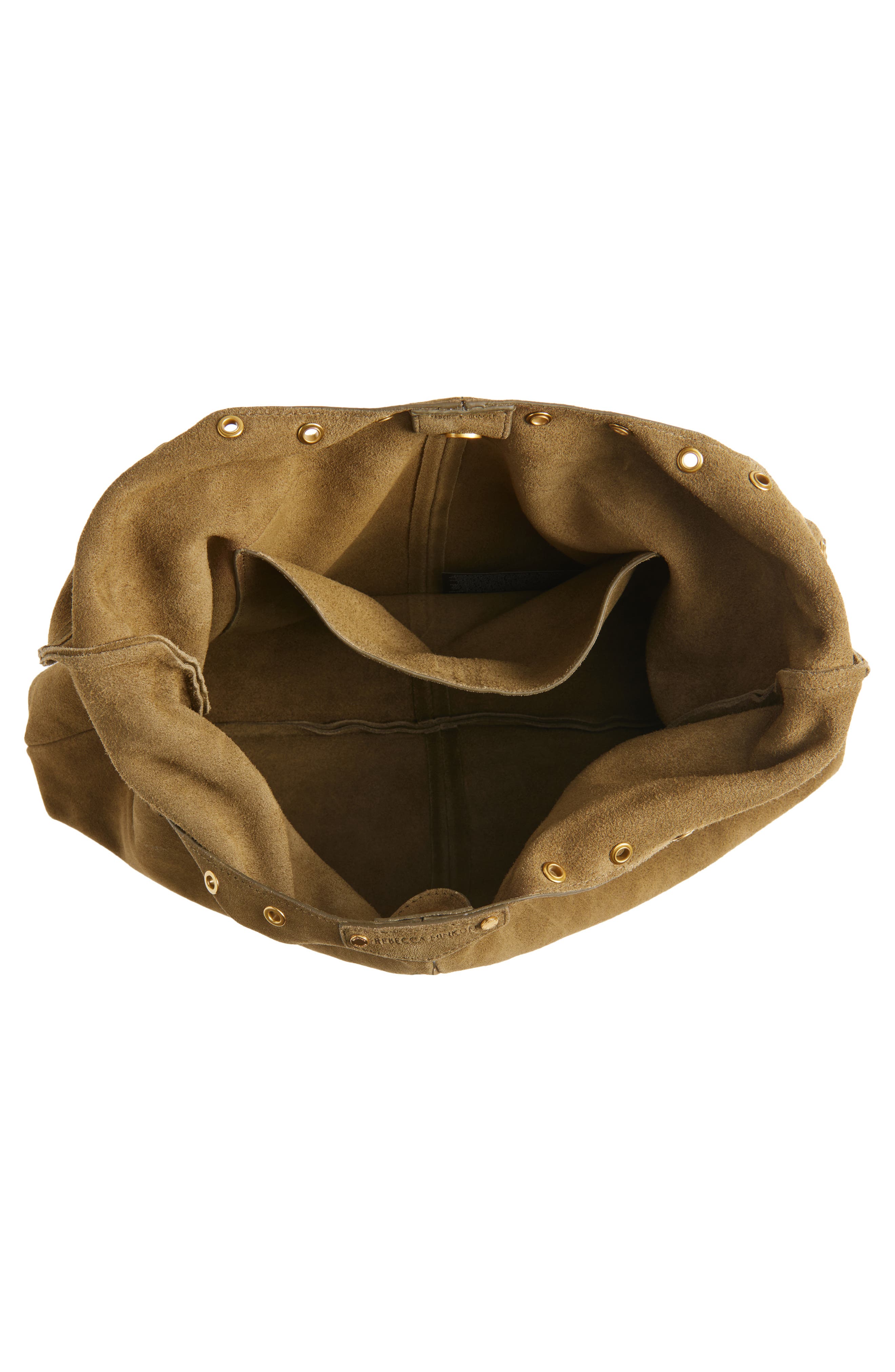 Rebecca Minkoff Industry Suede Slouchy Hobo Bag, Alternate, color, Jungle