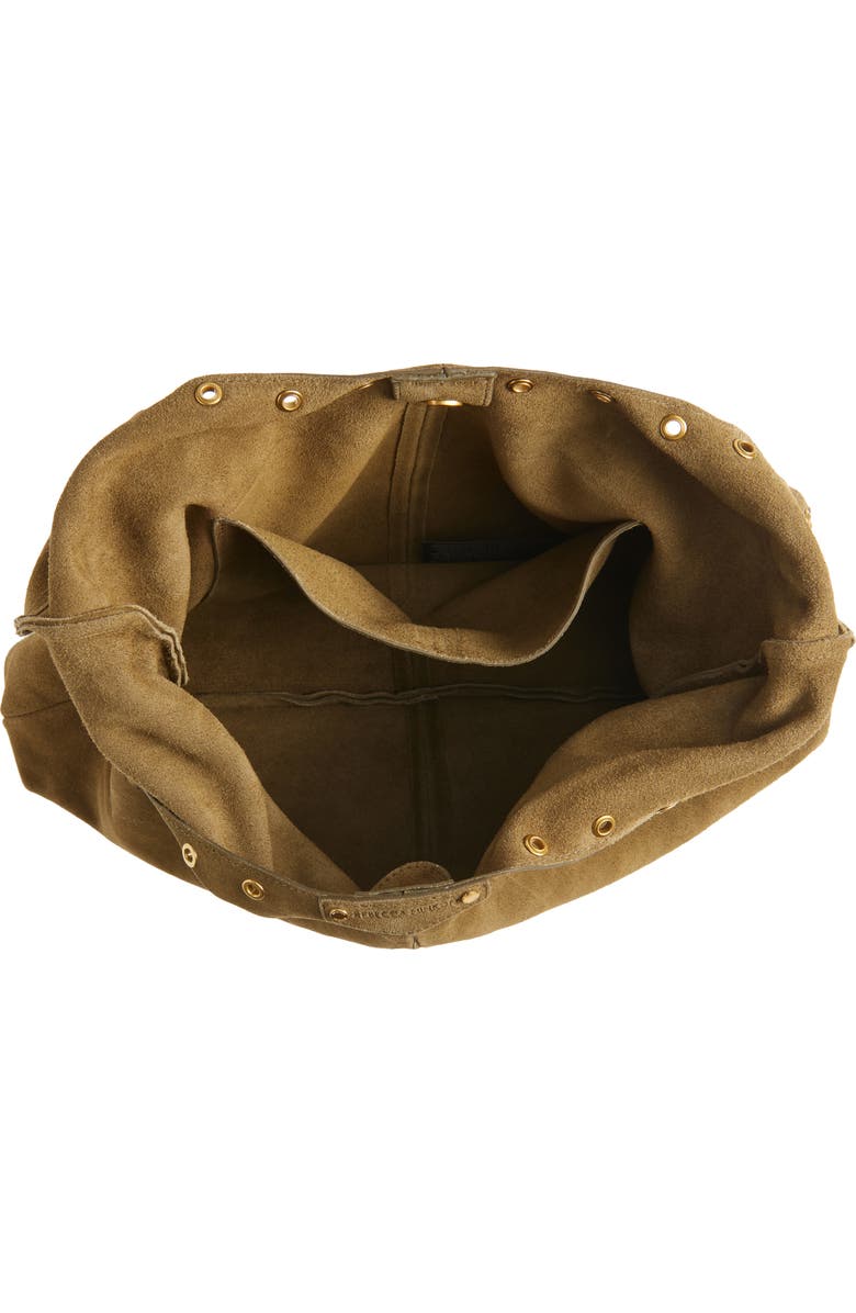 Rebecca Minkoff Industry Suede Slouchy Hobo Bag, Alternate, color, Jungle