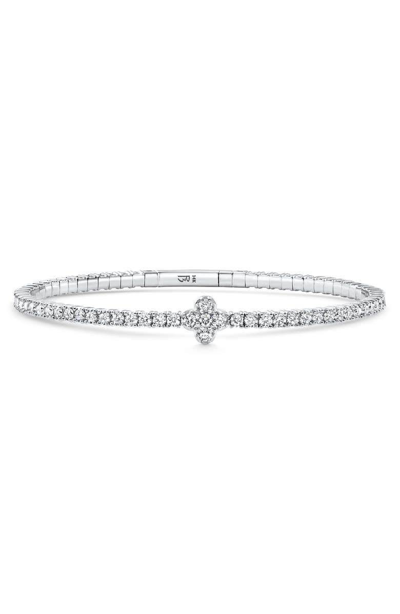 Bliss Diamond 3.70Ct Diamond Flexible Tennis Bangle Bracelet 14k Gold Lab Grown, Alternate, color, 14K White Gold