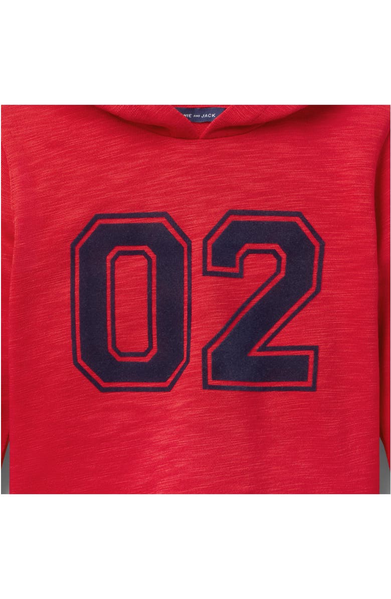Janie and Jack The Athletic Hoodie, Alternate, color, Red