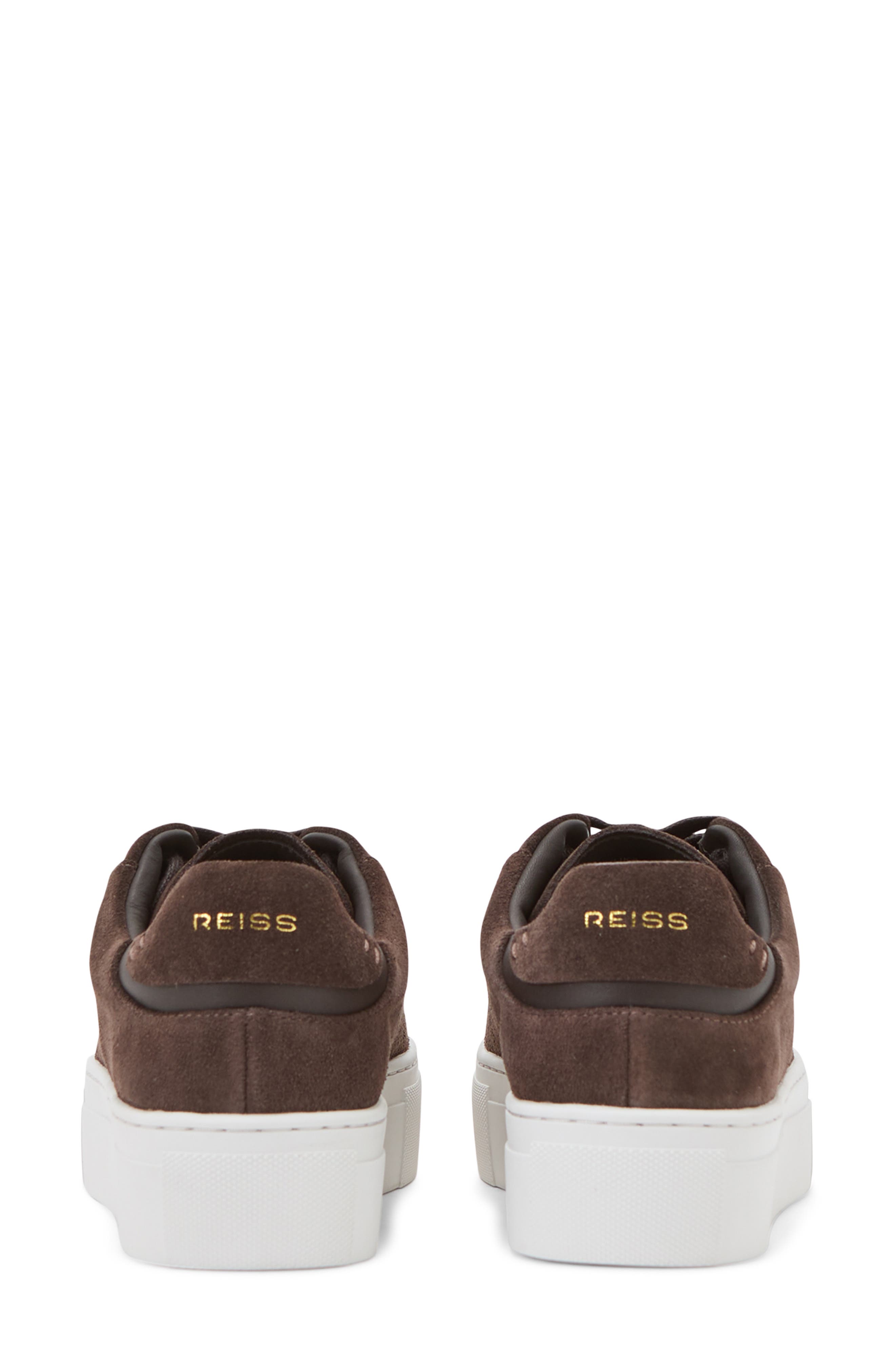 Reiss Francesca Platform Sneaker, Alternate, color, Chocolate